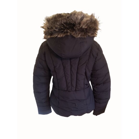 ONeill Phase Womens Puffer Jacket With Faux Fur Hood Size M Black NWT - Picture 2 of 14